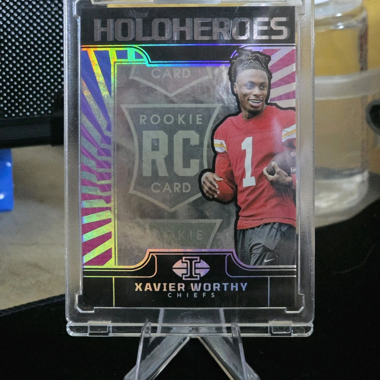Xavier Worthy Panini Illusions Holoheroes Rookies #16 Base