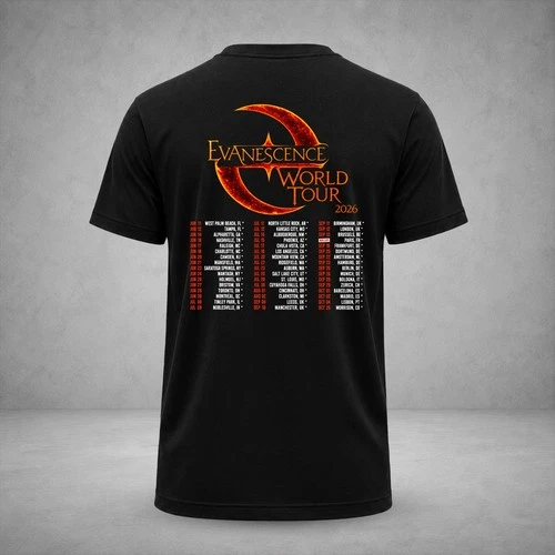 Evanescence Inspired World Tour 2026 Unisex Tee Rock Band Music Concert Shirt