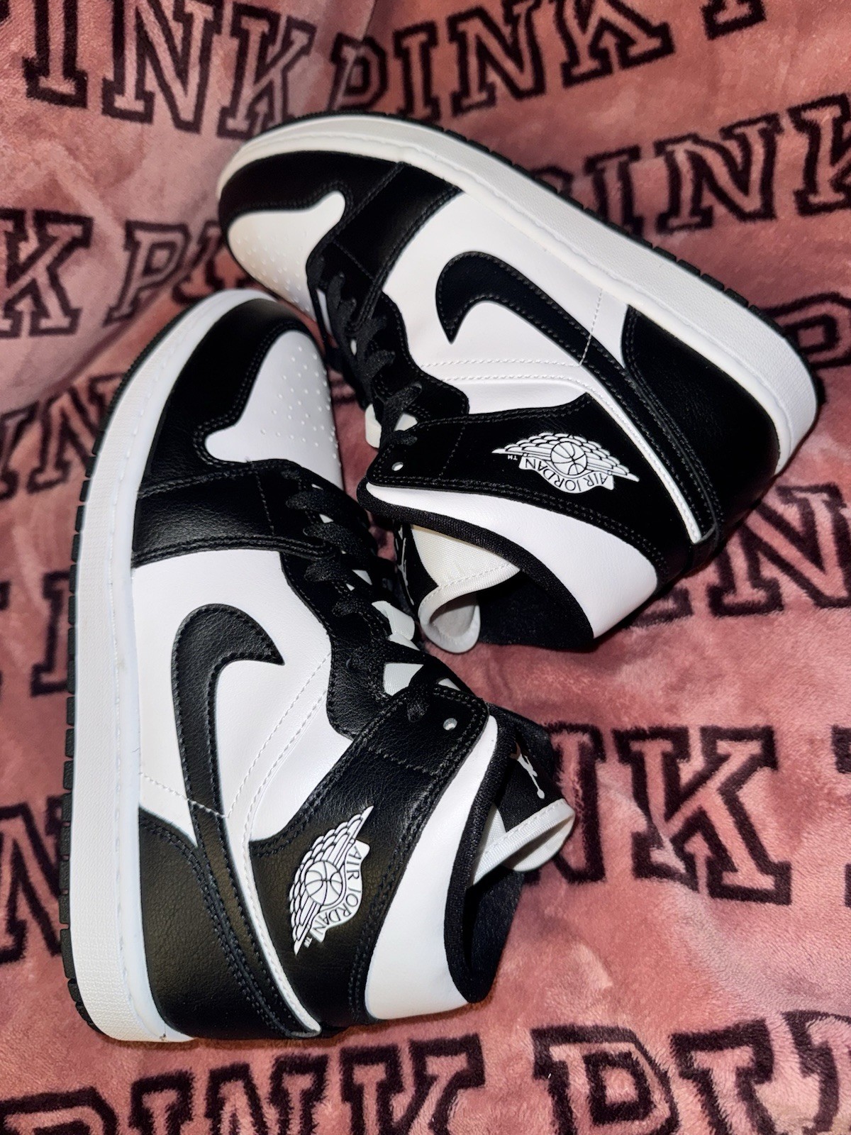 Nike Air Jordan 1 Mid Panda Black White Women's Sizes 9.5 Men’s Size 8 New thumbnail 13