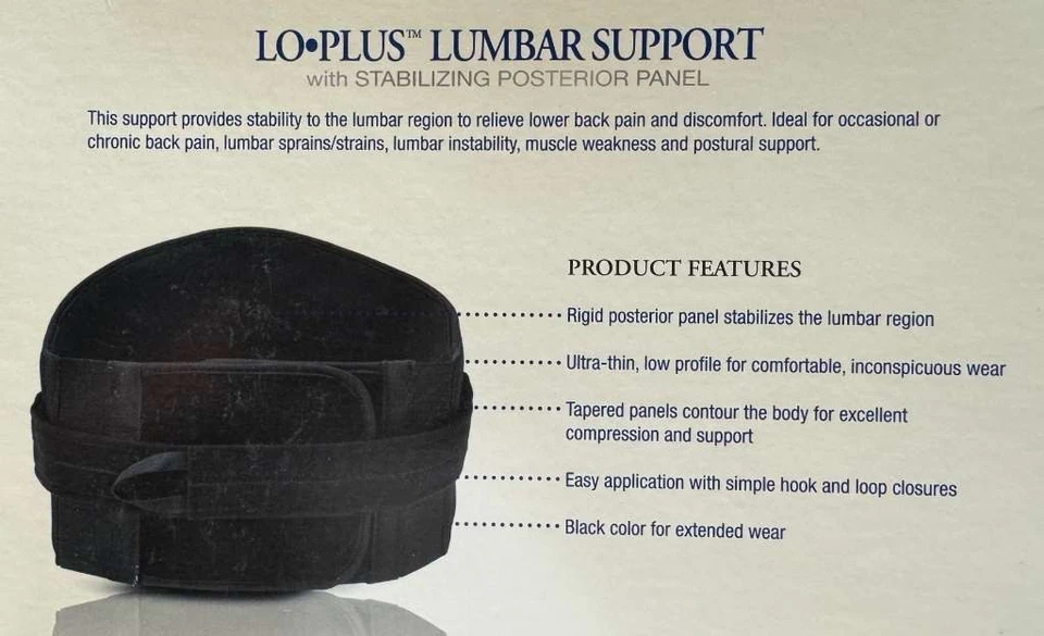 FLA Medium Prolite Lo-Plus Lumbar Support Black - Image 4 of 4