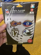 FOCO NFL Allen Shoe Charms 4 Pack Multicolor Fits All Clogs Football