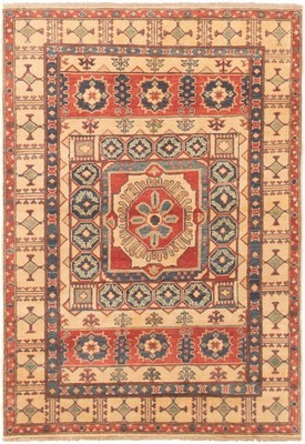 Traditional  Hand-knotted Oriental Carpet 3'11'' x 5'8'' Wool Area Rug