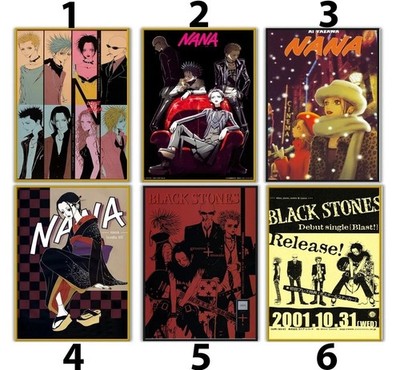 NANA Anime Punk Rock Black Stones Character Collection Poster