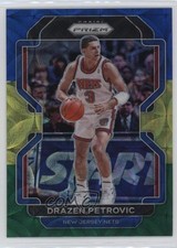 2021-22 Panini Prizm Choice Blue Yellow & Green Drazen Petrovic #292 HOF 0ad