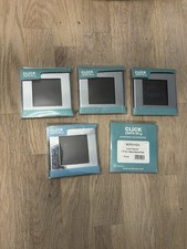 5x Scolmore Click SCP311CH Chrome 1G Twin Media Module Plate