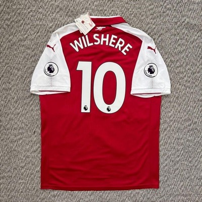 【新品タグ付き・PLパッチ】J・ウィルシャー ＃１０ アーセナル １７／１８ Jack Wilshere #10 Arsenal F.C. 2017/18 Home Puma Jersey PL Patch