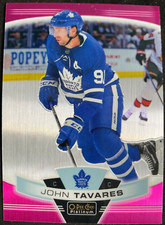 2019-20 O-Pee-Chee Platinum Matte Pink #65 John Tavares Toronto Maple Leafs