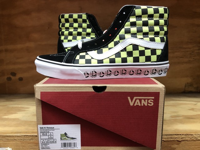 neon checkered vans
