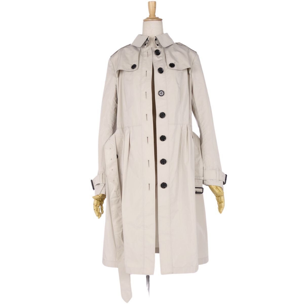 BURBERRY LONDON Trench Coat Jacket Women Size 42 Greige