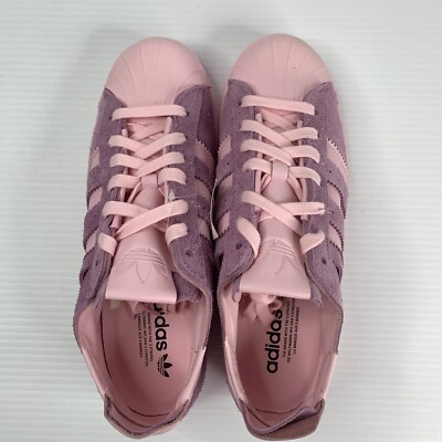 adidas Pink Superstar Mens Shoes Size 8 Shell Toe Minimalist Suede Womens  Size 9 | eBay