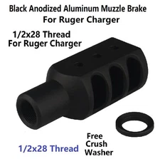 New! Ruger's 22 Charger Competition Muzzle Brake Suppressor 1/2x28 TPI US Seller