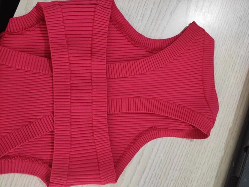 NWOT Herve Leger Red Sleeveless Mini Dress Small - Picture 6 of 9