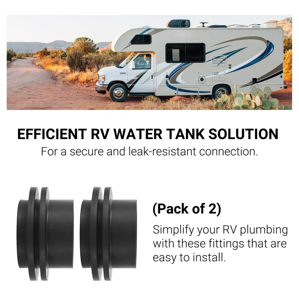 Calvana 11/2" RV Rubber Grommet Black (12483) RV Water Tank Fittings