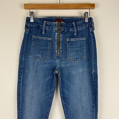 Mother Jeans The Patch XYZ Looker Exposed Zip Wild Game Blue