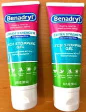 Benadryl GEL Extra Strength ITCH STOPPING 3.5oz  *LOT OF 2*  EXP: 01/2026