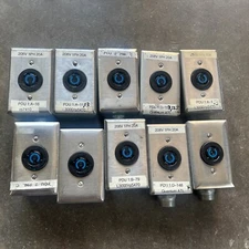 Lot Of 10 Hubbell Twist-Lock 20A 250V W/Thomas & Betts Housing & Stainless Cover