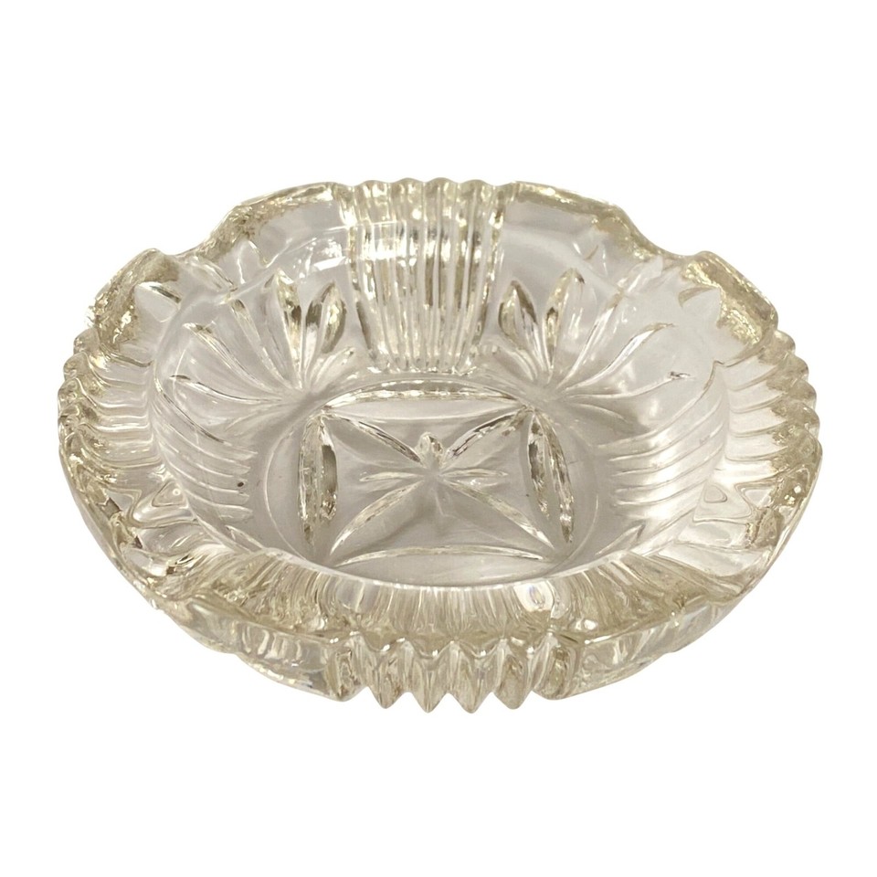 1960s Federal Glass Ashtray Clear Pressed Glass Georgetown Pattern 4in ...