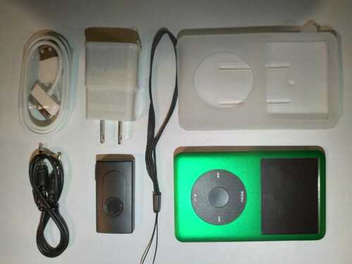 IPOD CLASSIC SD 512GB GREEN! WOLFSON DAC! ALUM METAL FRONT! + LOT OF BONUS!! - Picture 2 of 10