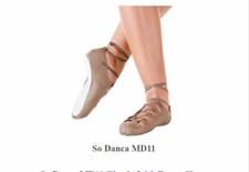 So Danca MD-11 Adults SIZE 8 L Tan Leather Dance Shoes
