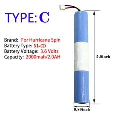 NEW Battery pack For Hurricane Spin Scrubber Brush Cleaner Spin-Scrubber Bathtub