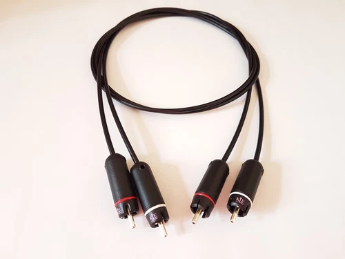 Mogami 2803 with KLE Pure 22 Harmony RCA Plugs High-End Interconnect Cable Pair