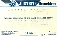 Justrite Broachless 10AK Silver Lozenge Hands 11” opening  LOT AS SHOWN 20-44