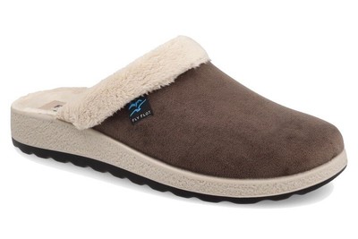 Ciabatte Invernali Fly Flot Donna - Pantofole Antishock In Vera Pelle, Sottopiede Morbido, Made In Italy