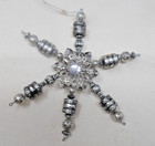 New ListingLarge Silver Metallic 7" Snowflake Christmas Ornament