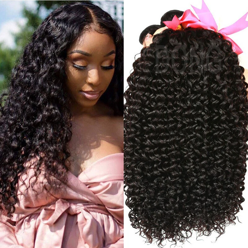 Curly Water Wave Bundles Human Hair Weave Wet and Wavy Virgin Hair  Extensions US