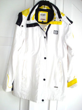 Crewe Waterproof Anorak - Gbr Atlantic Challenge -14 White, Navy & Yellow - Hood