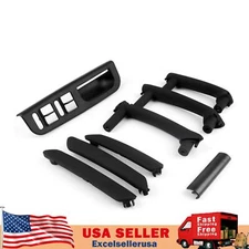 5x Black Interior Door Pull Handle Window Control Panel For VW Passat B5 98-05#