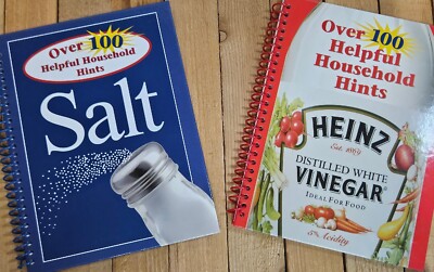 Helpful Household Hints Salt & Vinegar Spiral Bound 1st Printing 2 Book Lot