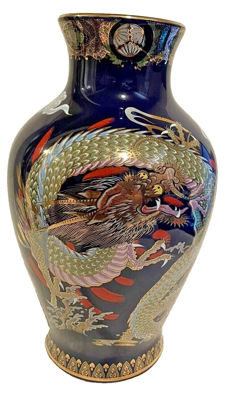 Los dragones Jarrones Florero asiático