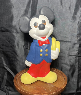 Vintage 70s Walt Disney Mickey Mouse Ceramic Figurine 9.25”Tall | eBay