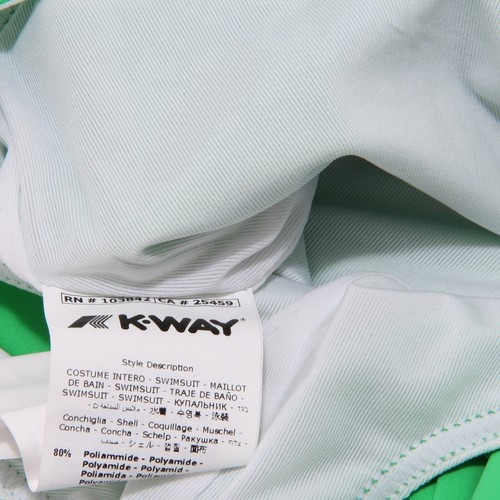4791W costume intero bimba girl K-WAY green swimsuit girl - Picture 4 of 4