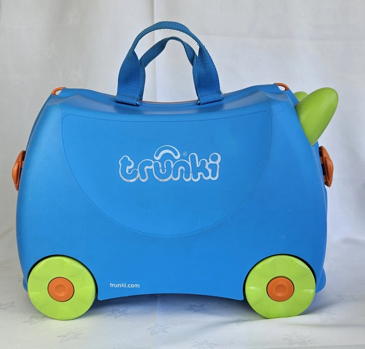Trunki ride on suitcase Blue VGC No Key Otherwise In Good Order eBay