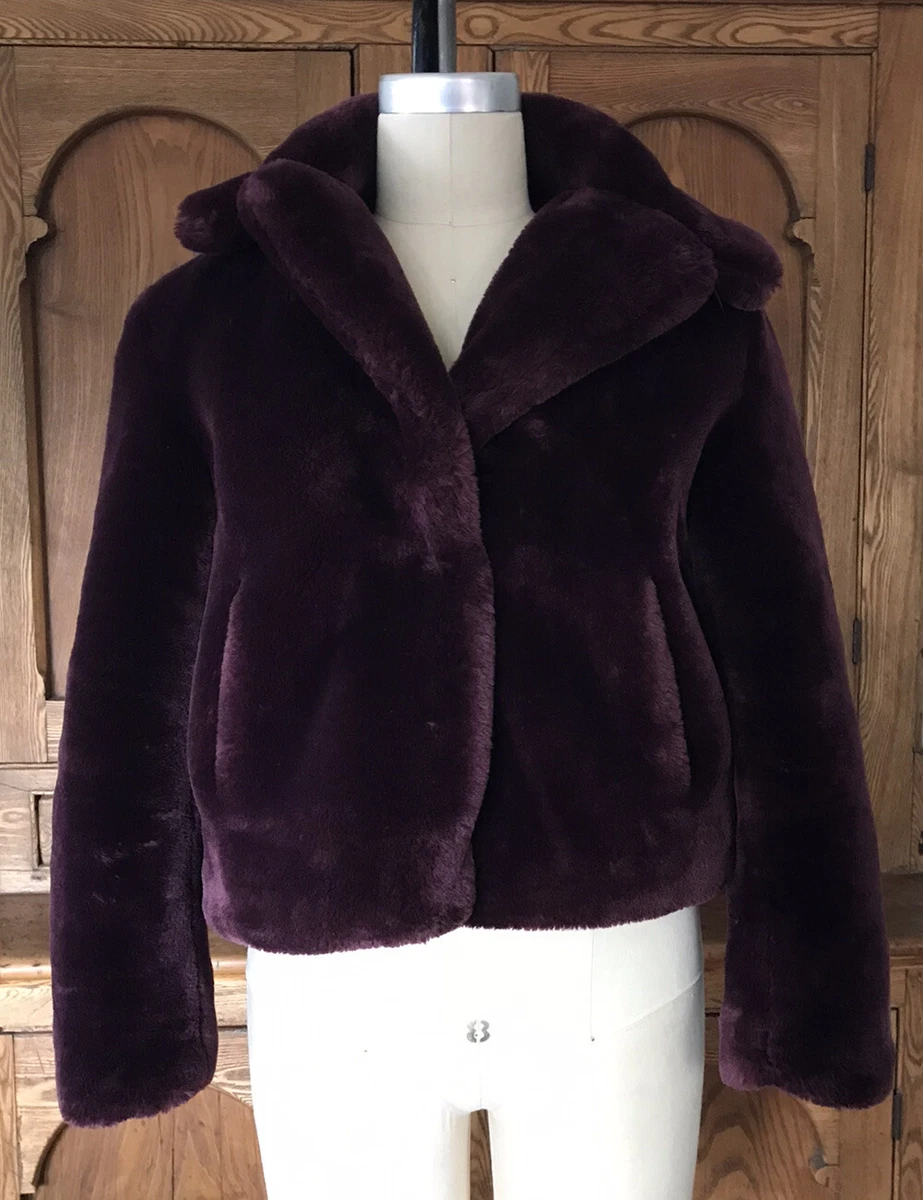 Topshop fur sale collar coat