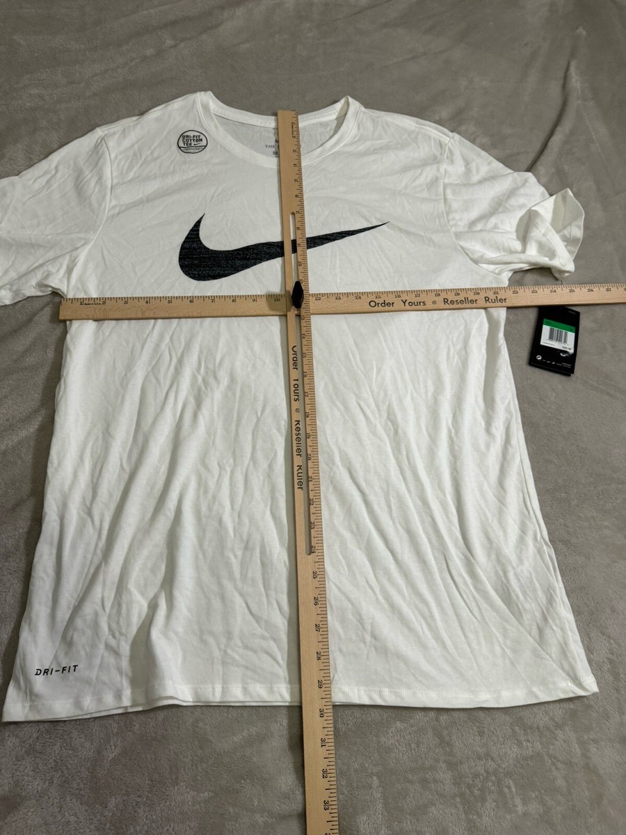 🔥 NWT Nike Dri-FIT Men's Sz XL Swoosh White Short Sleeves T 🔥 NWT Nike Dri-FIT Men's Sz XL Swoosh White Short Sleeves T