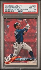 PSA 8.5 Pop 1 - /50 2018 Topps Update Hot Pink Ronald Acuna Jr (RC) - *TEXCARDS*