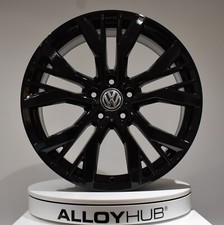 GENUINE VOLKSWAGEN GOLF GTI GTD SANTIAGO 19" INCH GLOSS BLACK ALLOY WHEELS X4
