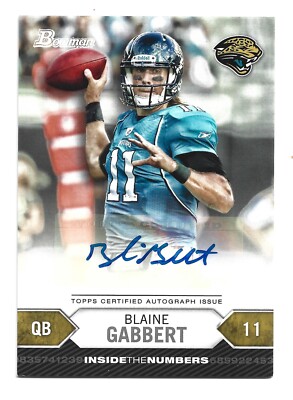 Blaine Gabbert AUTOGRAPH Jacksonville Jaguars 2012 Bowman #ITNA-BG AUTO Football