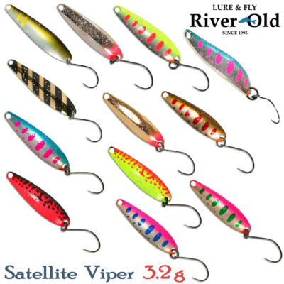 River Old Satellite Viper 3.2 g, 32 mm Trout Spoon Assorted Colors