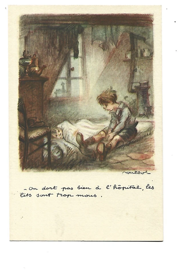 ILLUSTRATION POULBOT - ON DORT PAS BIEN A L HOPITAL LES LITS SONT TROP MOUS - Photo 1/1