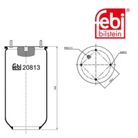 febi bilstein 20813 Luftfederbalg Ohne Kolben FüR Ror, Sauer Achsen, Iveco