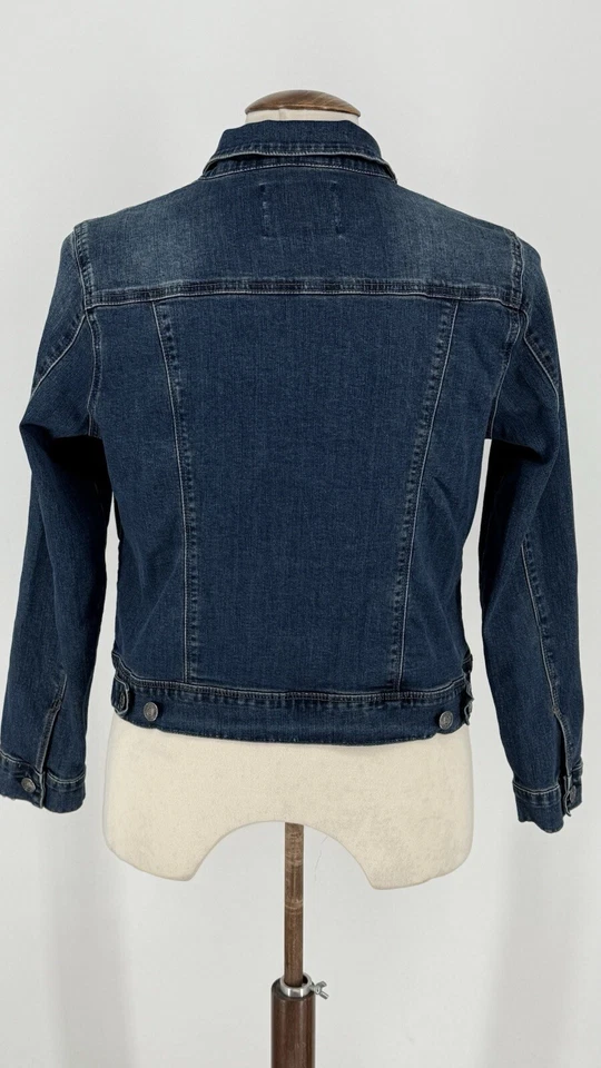 Женская синяя джинсовая куртка Nine West размер L 21 дюйм PTP - Изображение 4 из 4