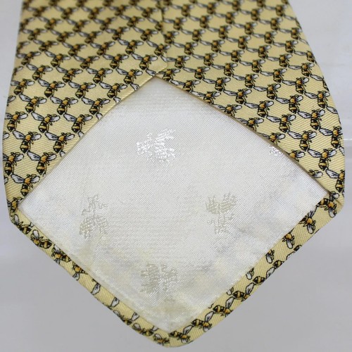 New Men's Brooks Basics Tie Yellow Bees 60" L x 3.75" W Silk Made in USA NWOT - Picture 5 of 8