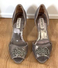 Badgley Mischka Silver Pewter Giana II D  orsay Pumps size 7M