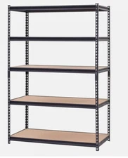 5 Shelf Heavy Duty Metal Muscle Rack Shelving Storage 48"W x 24"D x 72"H Garage