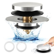 Bathtub Drain Stopper, Universal Tub Stopper for Replacing Tip Toe/Trip Lever...