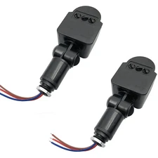 2PCS Infrared PIR Body Move Motion Sensor Detector Wall LED Light AC 85-265V